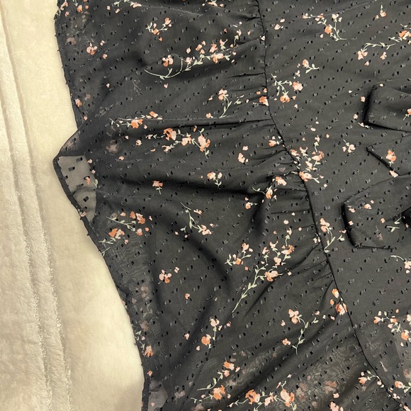 Reitmans VNeck printed Black Dress - Picture 4 of 7